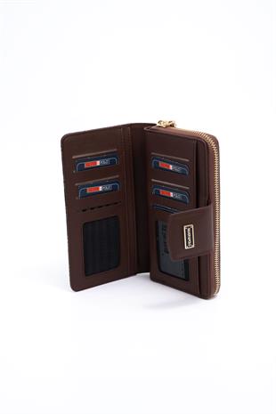 Silver & Polo Kahve SP928 Kadın Cüzdan & Kartlık