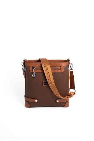 Silver & Polo Kahve - Taba SP1120 Kadın Çapraz Çanta