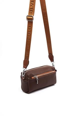 Silver & Polo Kahve - Taba SP1142 Kadın Çapraz Çanta