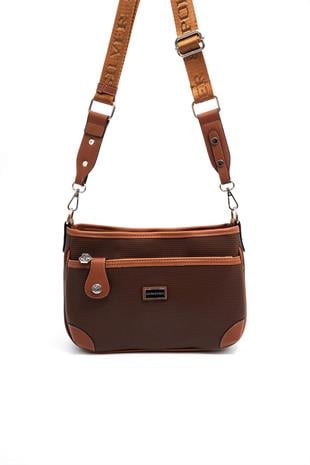 Silver & Polo Kahve - Taba SP1160 Kadın Çapraz Çanta