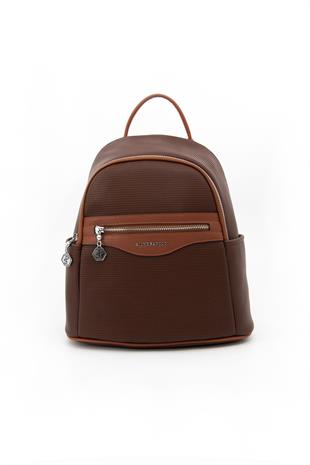 Silver & Polo Kahve - Taba SP1161 Kadın Sırt Çantası