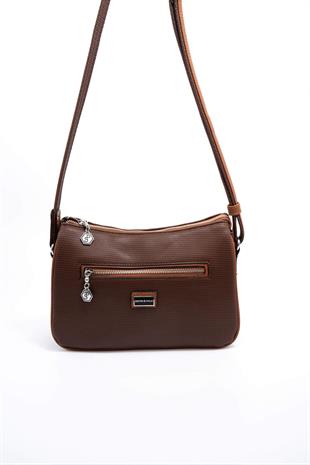 Silver & Polo Kahve - Taba SP818 Kadın Çapraz Çanta