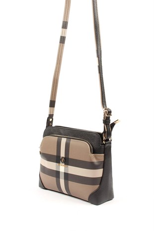 Silver & Polo Kahve - Siyah SP364 Kadın Çapraz Çanta