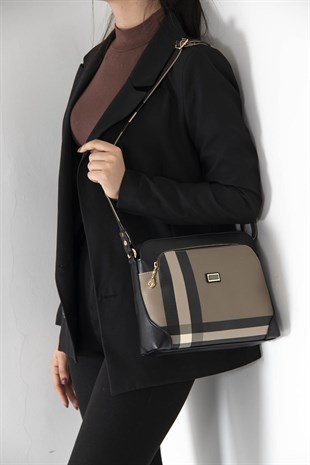 Silver & Polo Kahve - Siyah SP364 Kadın Çapraz Çanta