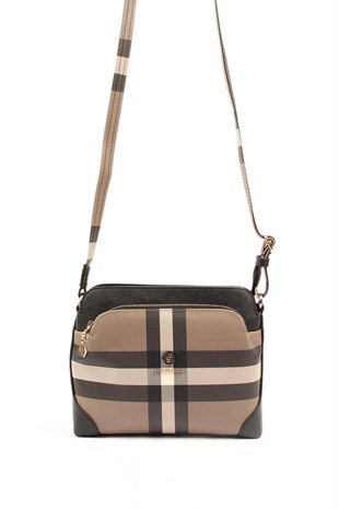 Silver & Polo Kahve - Siyah SP364 Kadın Çapraz Çanta