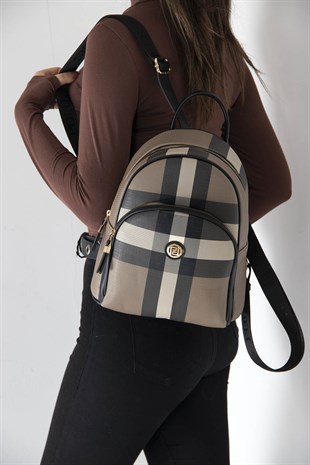 Silver & Polo Kahve - Siyah SP1062 Kadın Sırt Çantası