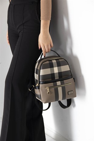 Silver & Polo Kahve - Siyah SP1061 Kadın Sırt Çantası