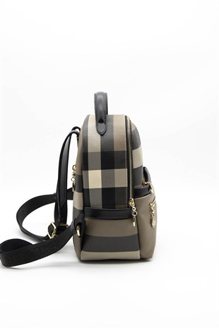 Silver & Polo Kahve - Siyah SP1061 Kadın Sırt Çantası