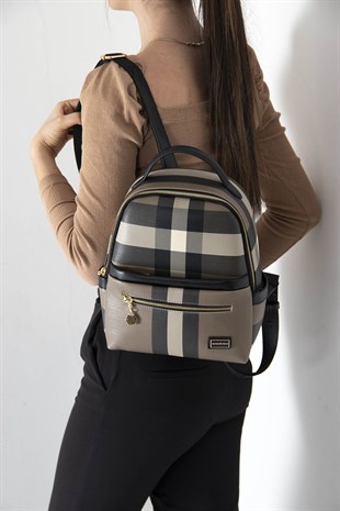 Silver & Polo Kahve - Siyah SP1061 Kadın Sırt Çantası