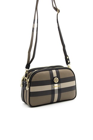 Silver & Polo Kahve - Siyah SP745 Kadın Çapraz Çanta