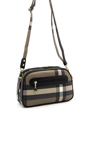 Silver & Polo Kahve - Siyah SP745 Kadın Çapraz Çanta