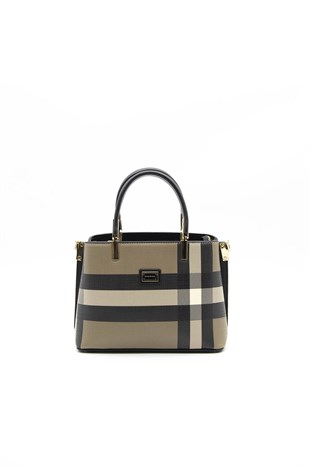 Silver & Polo Kahve - Siyah SP987 Kadın El Çantası