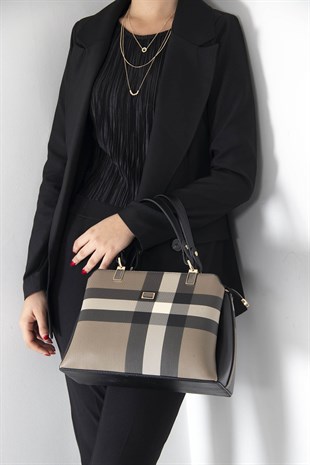 Silver & Polo Kahve - Siyah SP972 Kadın El Çantası