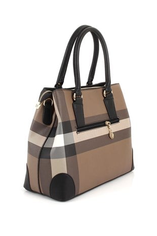 Silver & Polo Kahve - Siyah SP667 Kadın El Çantası