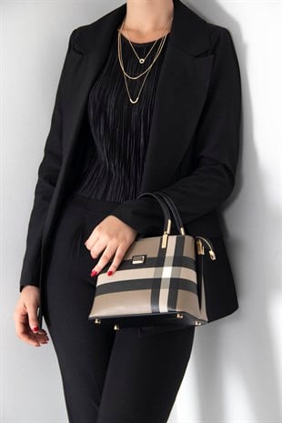 Silver & Polo Kahve - Siyah SP987 Kadın El Çantası