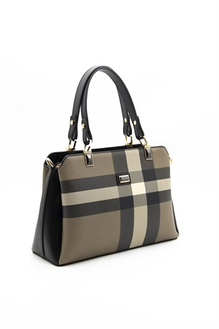 Silver & Polo Kahve - Siyah SP972 Kadın El Çantası