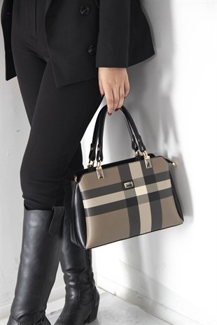 Silver & Polo Kahve - Siyah SP972 Kadın El Çantası