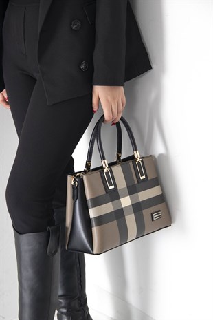 Silver & Polo Kahve - Siyah SP1000 Kadın El Çantası