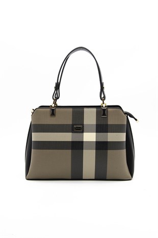 Silver & Polo Kahve - Siyah SP972 Kadın El Çantası