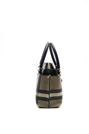 Silver & Polo Kahve - Siyah SP826 Kadın El Çantası