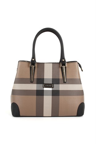 Silver & Polo Kahve - Siyah SP667 Kadın El Çantası