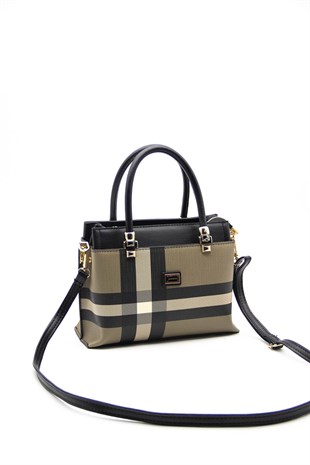 Silver & Polo Kahve - Siyah SP826 Kadın El Çantası