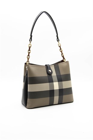 Silver & Polo Kahve - Siyah SP974 Kadın Omuz Çantası