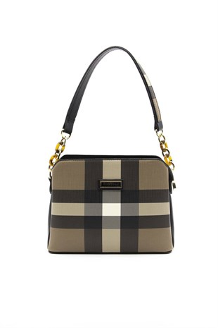 Silver & Polo Kahve - Siyah SP937 Kadın Omuz Çantası