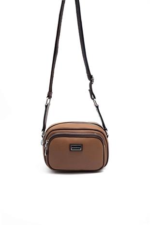 Silver & Polo Karamel - Kahve SP1111 Kadın Çapraz Çanta