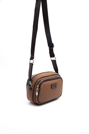 Silver & Polo Karamel - Kahve SP1111 Kadın Çapraz Çanta