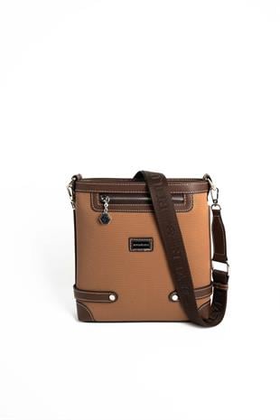 Silver & Polo Karamel - Kahve SP1120 Kadın Çapraz Çanta