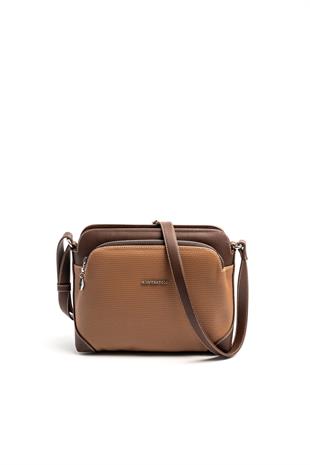 Silver & Polo Karamel - Kahve SP364 Kadın Çapraz Çanta
