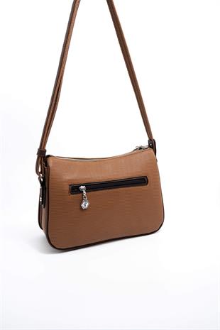 Silver & Polo Karamel - Kahve SP818 Kadın Çapraz Çanta