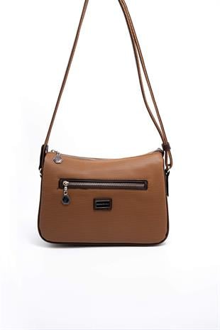 Silver & Polo Karamel - Kahve SP818 Kadın Çapraz Çanta