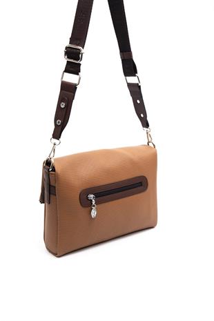 Silver & Polo Karamel - Kahve SP963 Kadın Çapraz Çanta