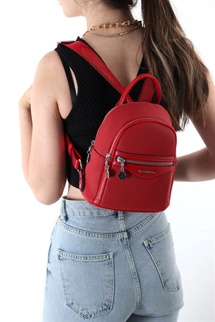 Silver & Polo Kırmızı - Kırmızı SP983 Kadın Sırt Çantası