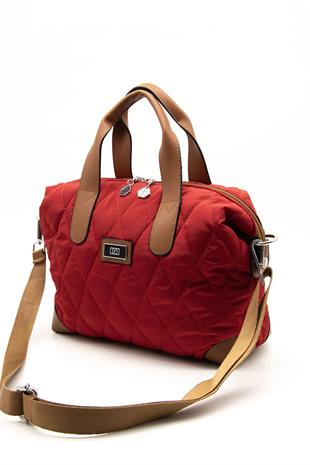 Silver & Polo Kırmızı - Taba SP1152 Kadın Seyahat Çantası