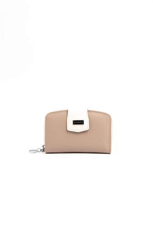 Silver & Polo Koyu Bej - Kemik SP874 Kadın Cüzdan & Kartlık