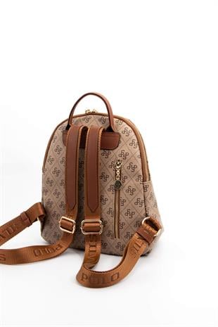 Silver & Polo Koyu Bej  - Taba SP1123 Kadın Sırt Çantası