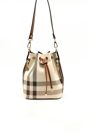 Silver & Polo Krem - Taba SP1137 Kadın Omuz Çantası