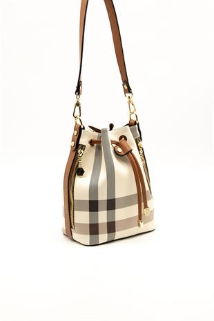 Silver & Polo Krem - Taba SP1137 Kadın Omuz Çantası