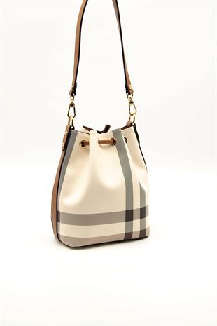 Silver & Polo Krem - Taba SP1137 Kadın Omuz Çantası