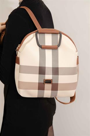 Silver & Polo Krem - Taba SP771 Kadın Sırt Çantası