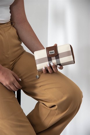 Silver & Polo Krem - Taba SP928 Kadın Cüzdan & Kartlık