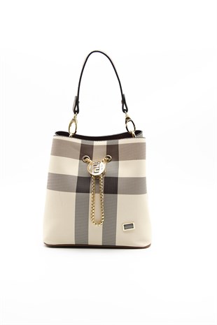 Silver & Polo Krem - Taba SP967 Kadın Çapraz Çanta