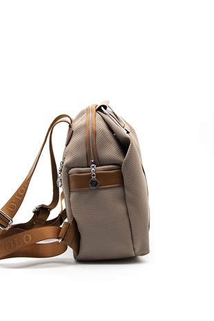 Silver & Polo Kum - Taba SP771 Kadın Sırt Çantası