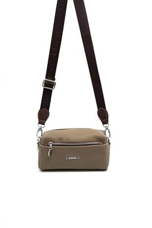 Silver & Polo L.Haki - Kahve SP1142 Kadın Çapraz Çanta