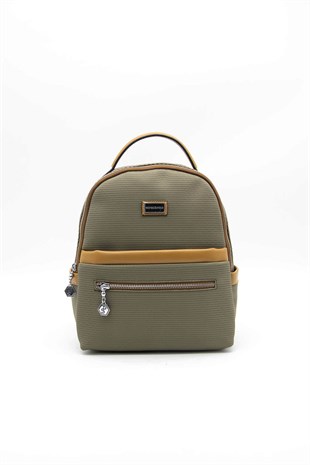Silver & Polo L.haki - Camel SP1061 Kadın Sırt Çantası