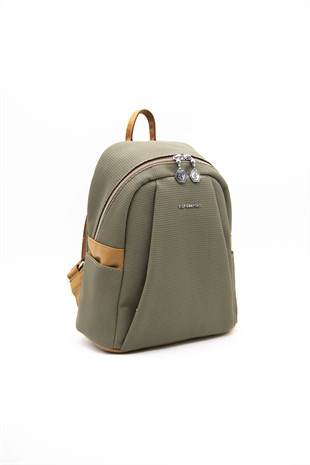 Silver & Polo L.haki - Camel SP926 Kadın Sırt Çantası