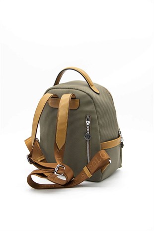 Silver & Polo L.haki - Camel SP1061 Kadın Sırt Çantası